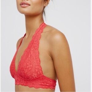 FREE PEOPLE Paradise Red Halter Bralette